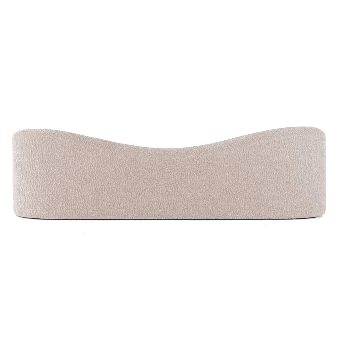 Calico - Contemporary Beige Pebble Fabric 3-Seat Sofa