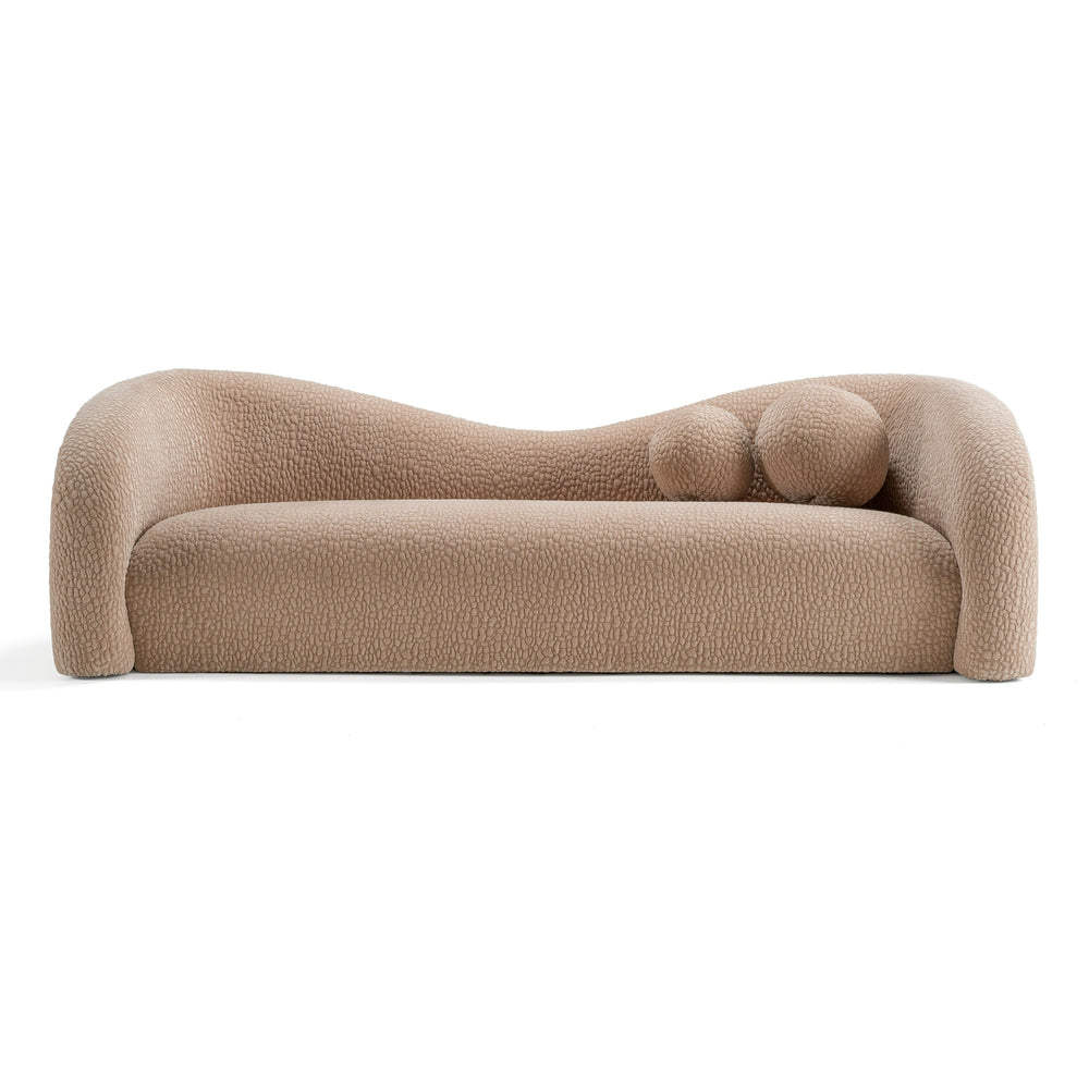 Calico - Contemporary Tan Fabric 3-Seat Sofa
