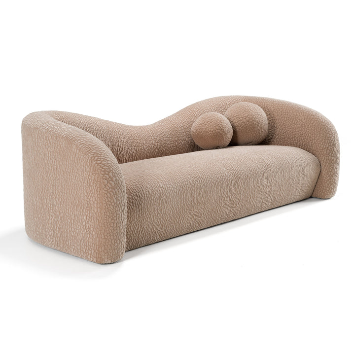 Calico - Contemporary Tan Fabric 3-Seat Sofa