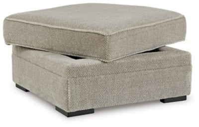 Calnita Ottoman With Storage - Beige Storage Ottoman modern furniture Contempo Furniture
