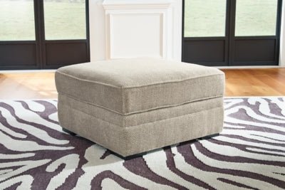 Calnita Ottoman With Storage - Beige Storage Ottoman modern furniture Contempo Furniture