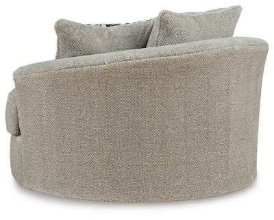 Calnita Oversized Swivel Accent Chair - Beige Swivel Chair modern furniture Contempo Furniture