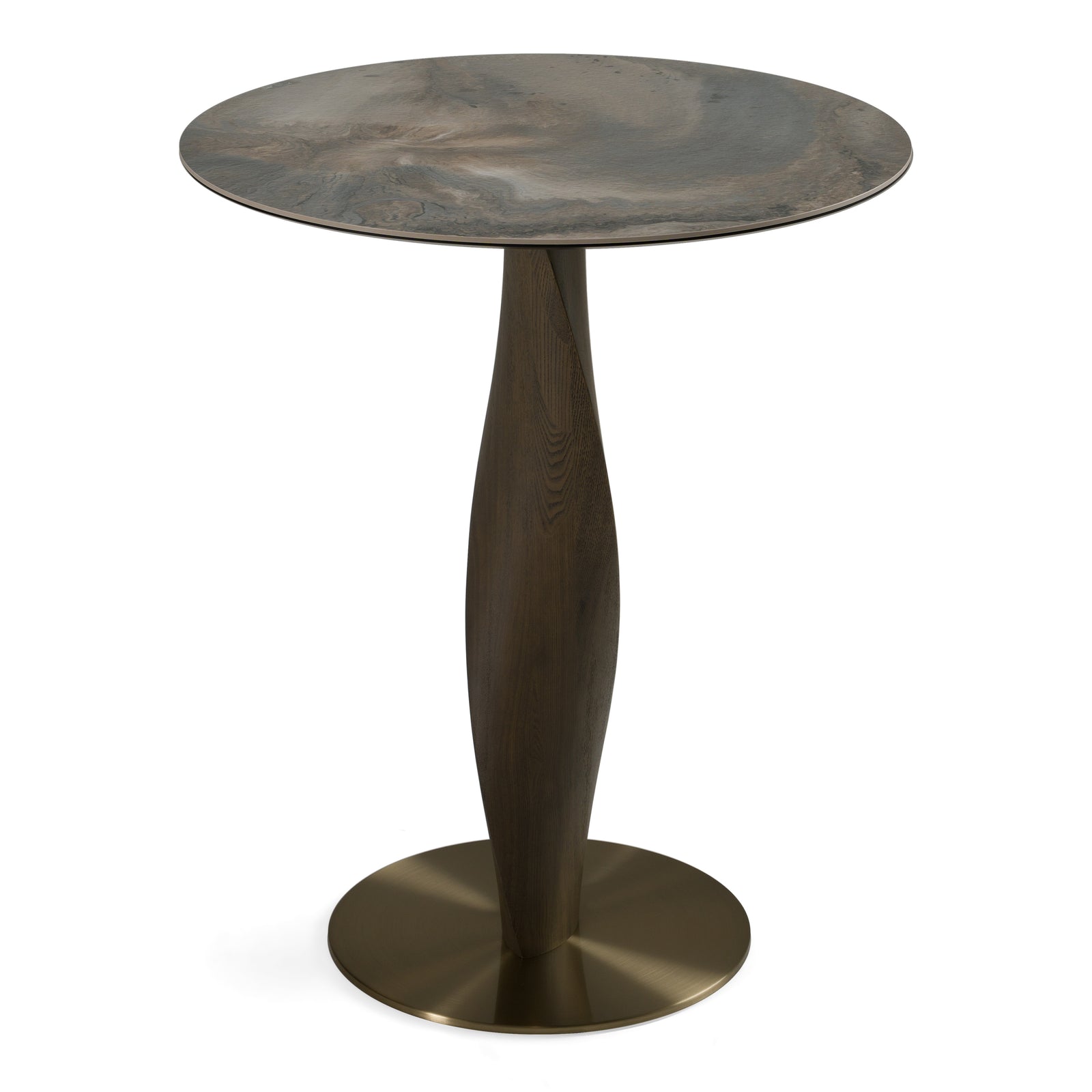 Calvary - Mid-Century Modern Ceramic  Walnut Bar Table