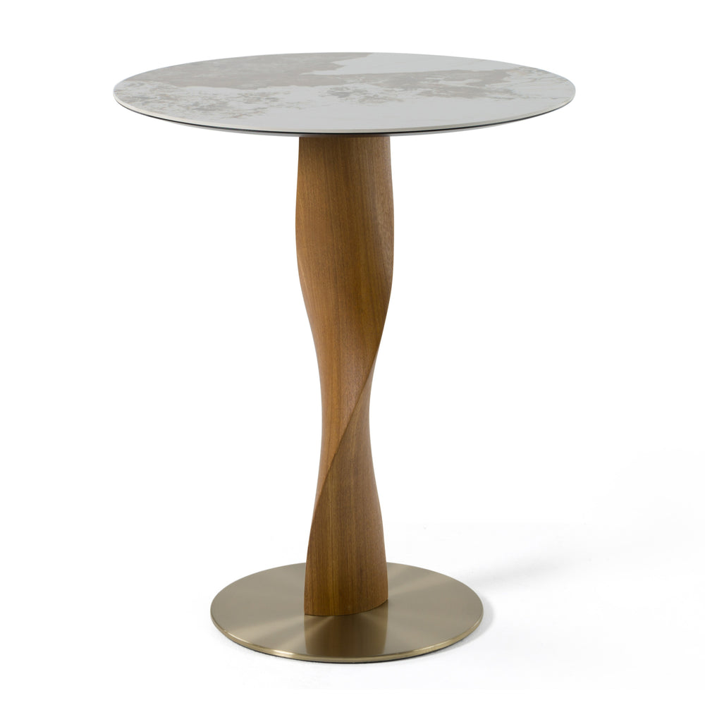 Calvary - Mid-Century Modern Ceramic + Walnut Bar Table - View 2