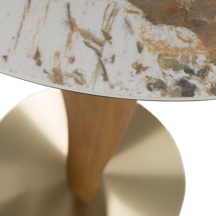 Calvary - Mid-Century Modern Ceramic + Walnut Bar Table