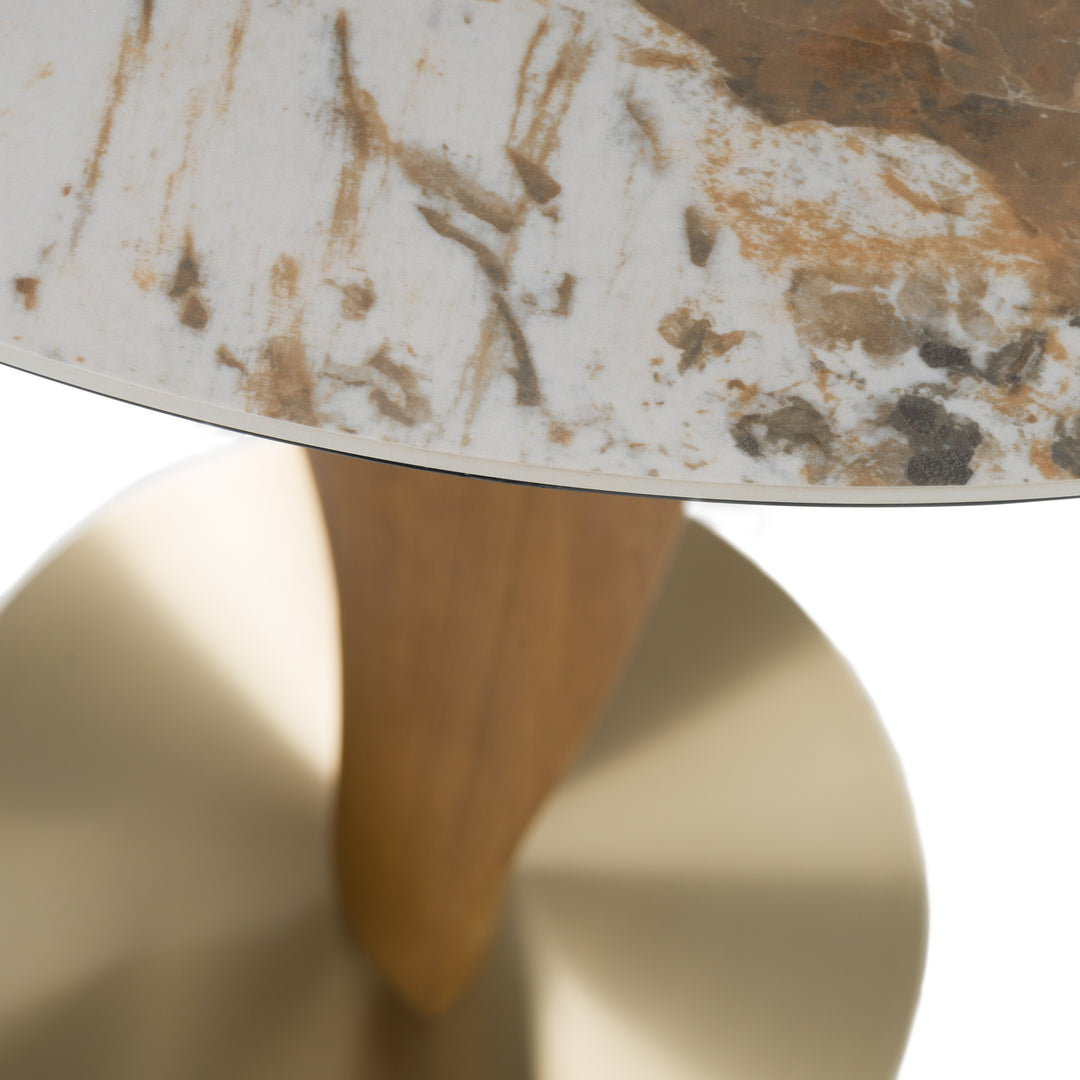 Calvary - Mid-Century Modern Ceramic + Walnut Bar Table