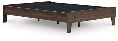 Calverson Full Platform Bed - Light Brown Platform Bed modern furniture Contempo Furniture