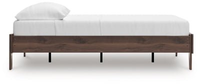 Calverson Full Platform Bed - Light Brown Platform Bed modern furniture Contempo Furniture