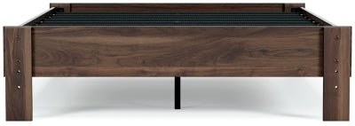 Calverson Full Platform Bed - Light Brown Platform Bed modern furniture Contempo Furniture