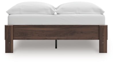 Calverson Full Platform Bed - Light Brown Platform Bed modern furniture Contempo Furniture