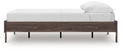 Calverson Full Platform Bed - Light Brown Platform Bed modern furniture Contempo Furniture