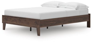 Calverson Full Platform Bed - Light Brown Platform Bed modern furniture Contempo Furniture