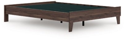Calverson Queen Platform Bed - Light Brown Platform Bed modern furniture Contempo Furniture