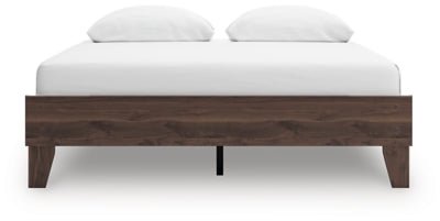Calverson Queen Platform Bed - Light Brown Platform Bed modern furniture Contempo Furniture