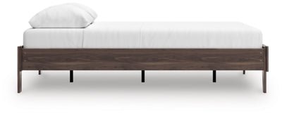 Calverson Queen Platform Bed - Light Brown Platform Bed modern furniture Contempo Furniture