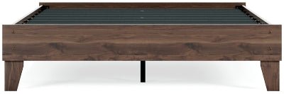 Calverson Queen Platform Bed - Light Brown Platform Bed modern furniture Contempo Furniture