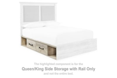 Cambeck Queen/King Side Storage with Rail - Beige Drawers modern furniture Contempo Furniture