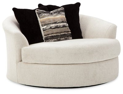Cambri Oversized Chair - Beige Swivel Chair modern furniture Contempo Furniture