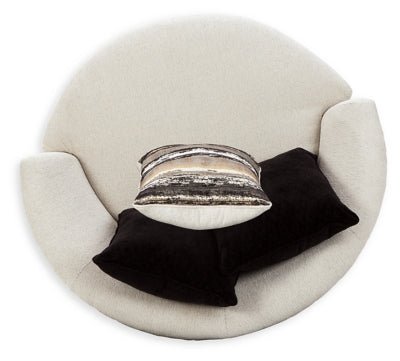 Cambri Oversized Chair - Beige Swivel Chair modern furniture Contempo Furniture