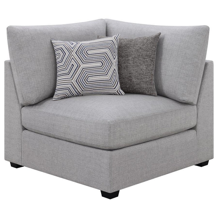 Cambria - 5 Piece Upholstered Modular Sectional Sofa - Gray Stationary Sectional modern furniture Contempo Furniture