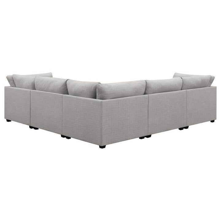 Cambria - 6 Piece Upholstered Modular Sectional Sofa - Gray 2 - Piece Living Room Set modern furniture Contempo Furniture
