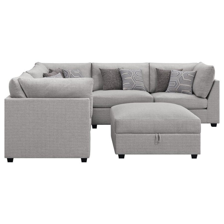 Cambria - 6 Piece Upholstered Modular Sectional Sofa - Gray 2 - Piece Living Room Set modern furniture Contempo Furniture