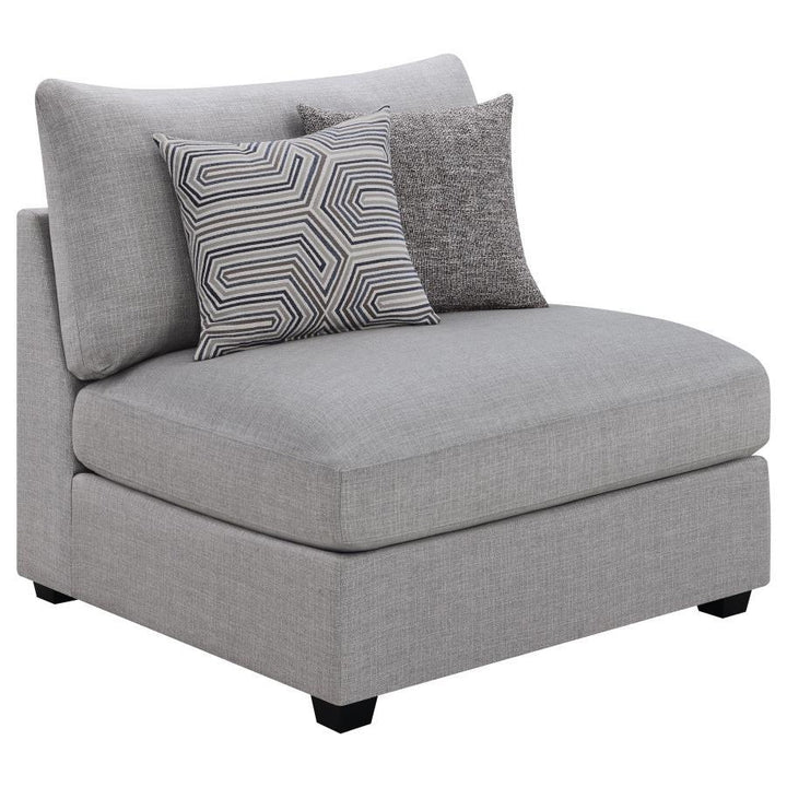Cambria - Upholstered 5 Piece Modular Sectional Sofa - Gray Stationary Sectional modern furniture Contempo Furniture