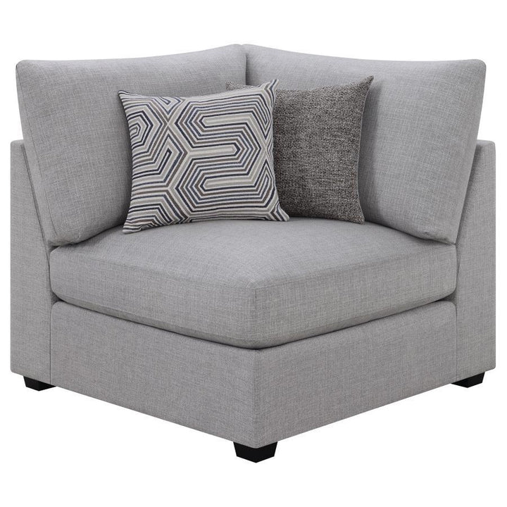 Cambria - Upholstered 5 Piece Modular Sectional Sofa - Gray Stationary Sectional modern furniture Contempo Furniture
