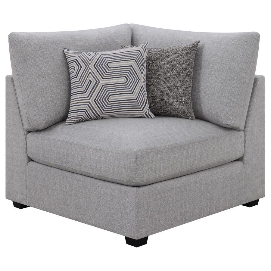 Cambria - Upholstered 5 Piece Modular Sectional Sofa - Gray Stationary Sectional modern furniture Contempo Furniture