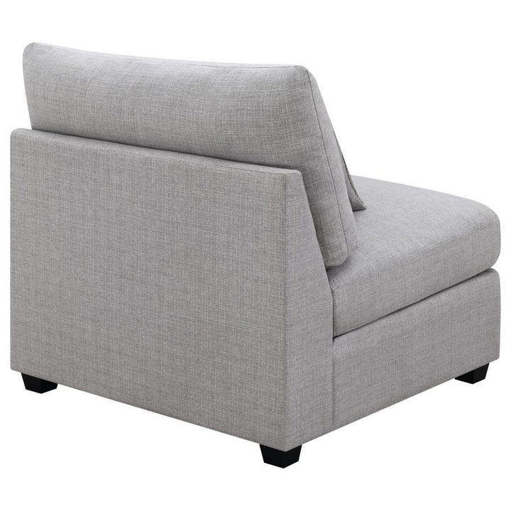 Cambria - Upholstered Armless Chair - Gray Stationary Chair modern furniture Contempo Furniture