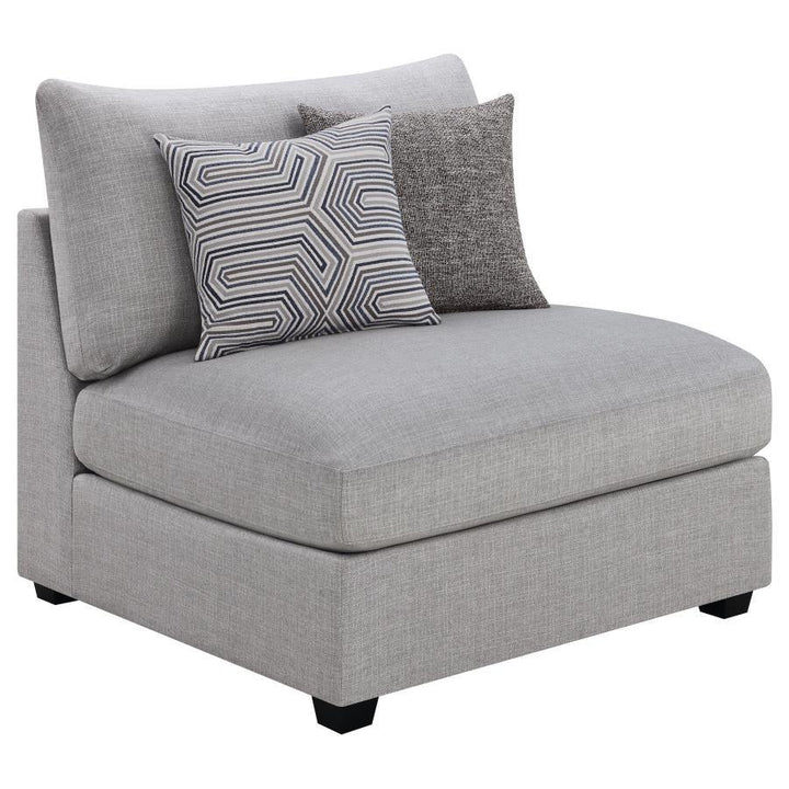 Cambria - Upholstered Armless Chair - Gray Stationary Chair modern furniture Contempo Furniture