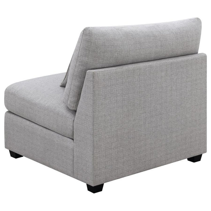 Cambria - Upholstered Armless Chair - Gray Stationary Chair modern furniture Contempo Furniture