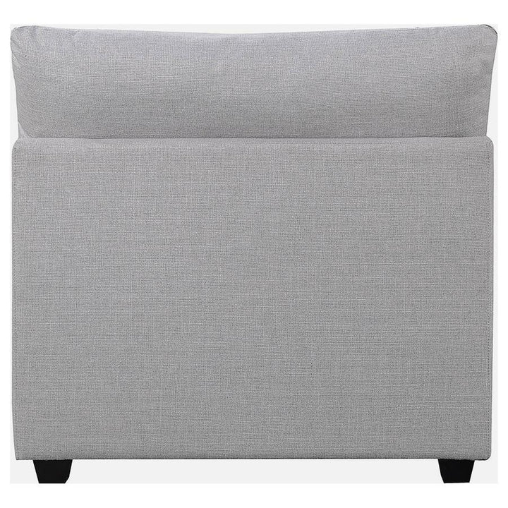 Cambria - Upholstered Armless Chair - Gray Stationary Chair modern furniture Contempo Furniture
