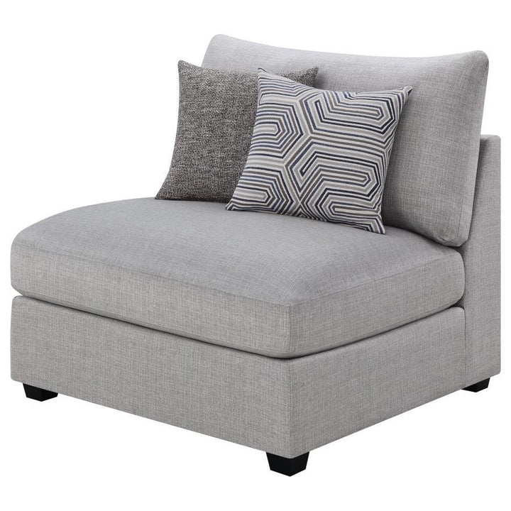 Cambria - Upholstered Armless Chair - Gray Stationary Chair modern furniture Contempo Furniture