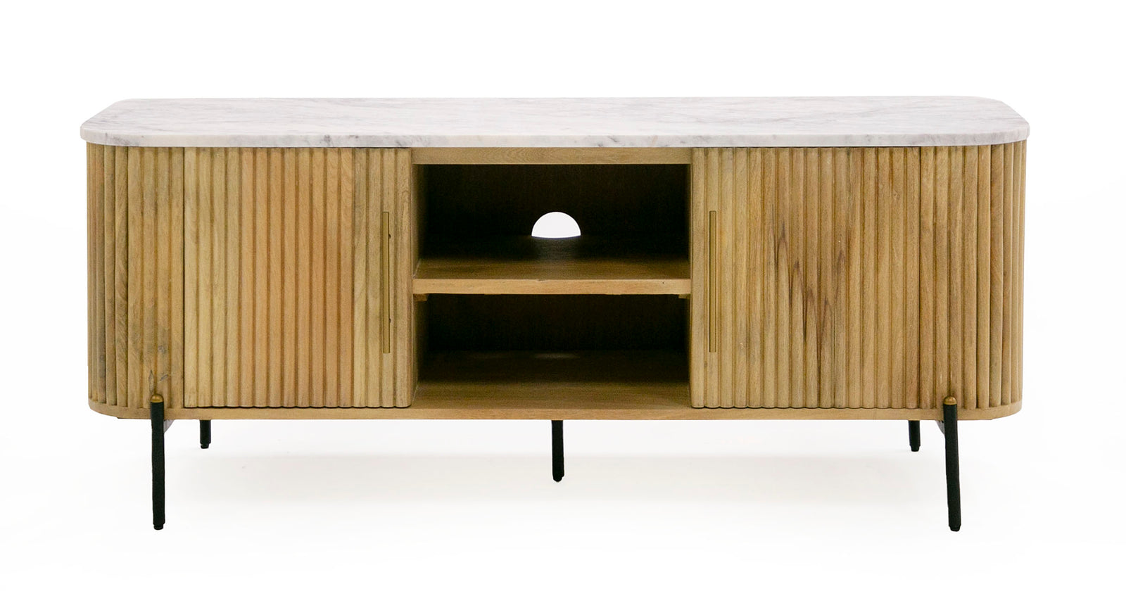 Cambridge White Marble  and  Mango TV Stand