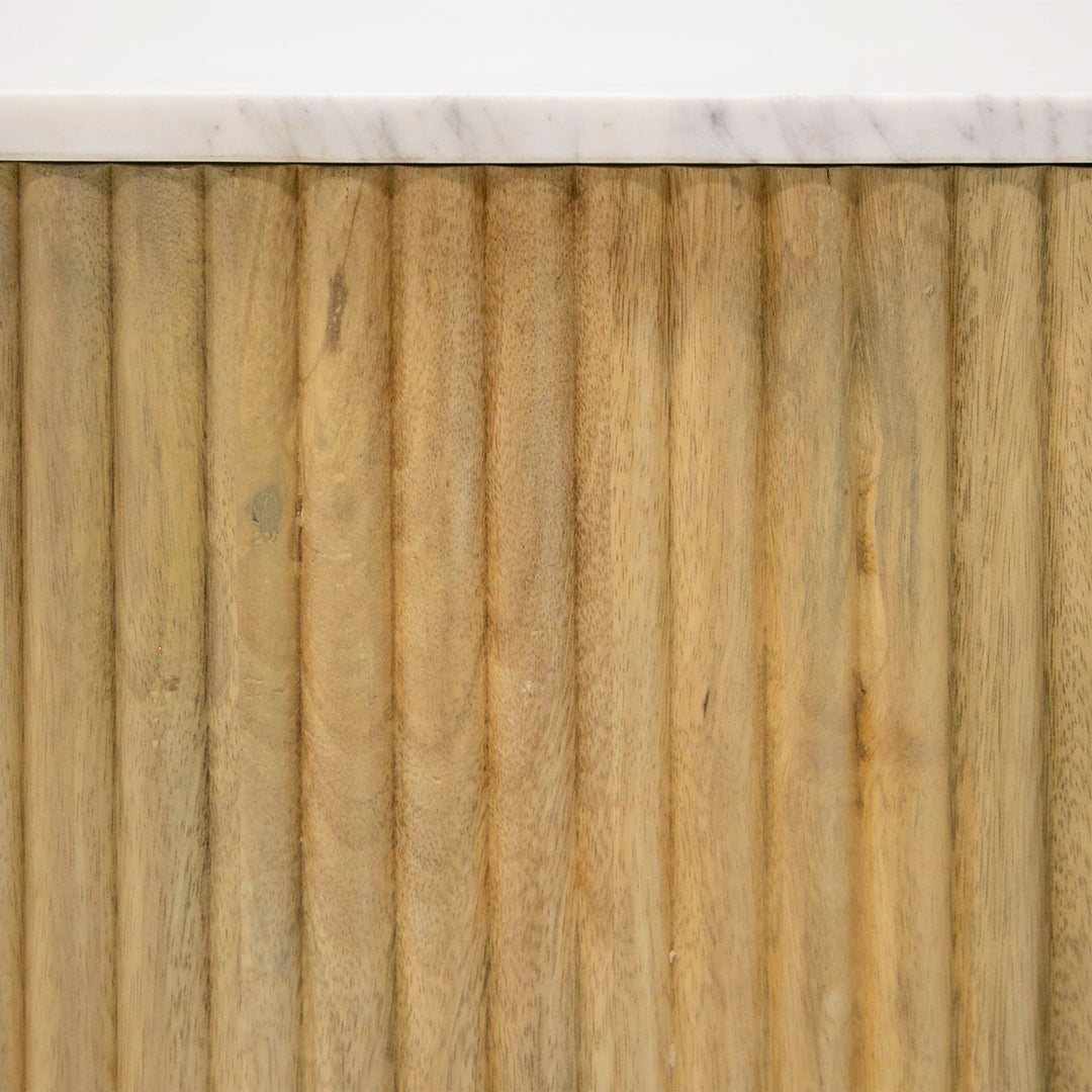 Cambridge White Marble & Mango TV Stand