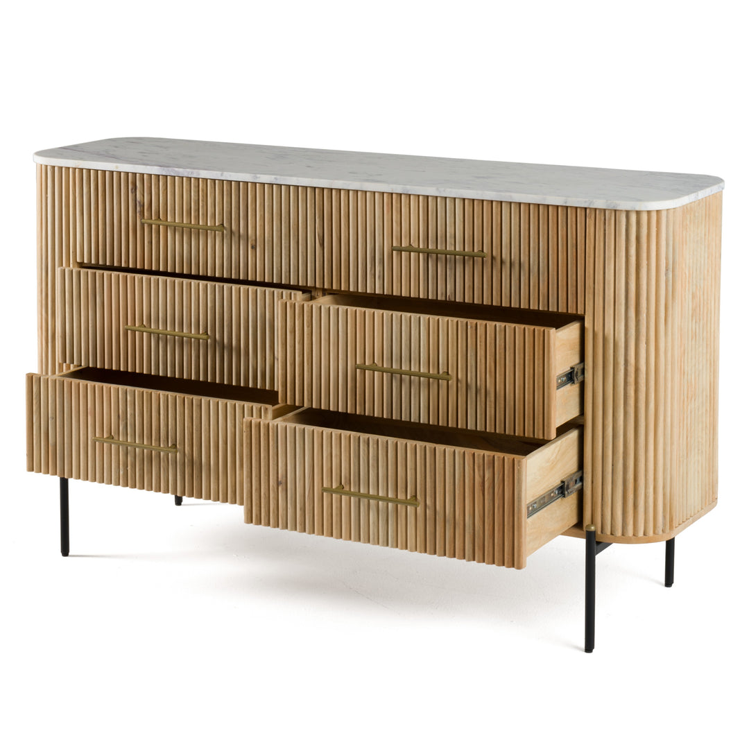 Cambridge White Marble & Mango Dresser