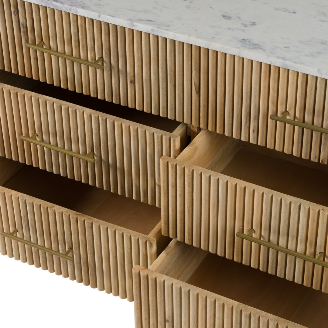 Cambridge White Marble & Mango Dresser