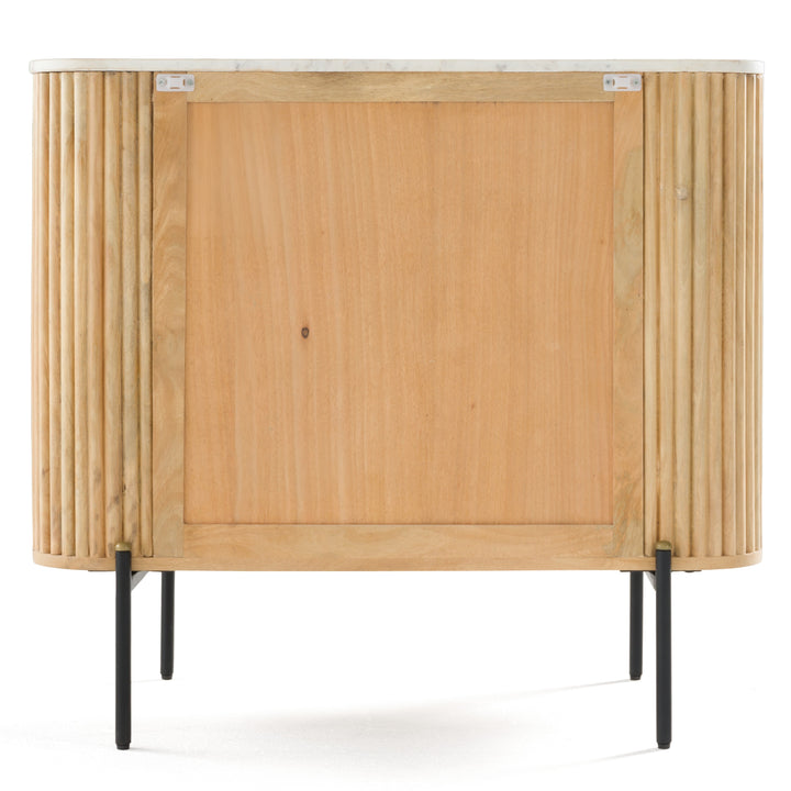 Cambridge White Marble &amp; Mango 3 Drawer Dresser