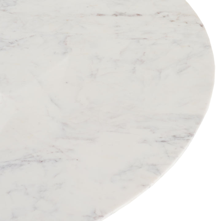 Cambridge White Marble &amp; Mango Round Dining Table