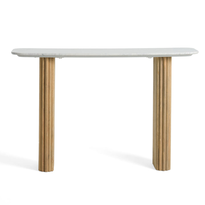 Cambridge White Marble &amp; Mango Console Table