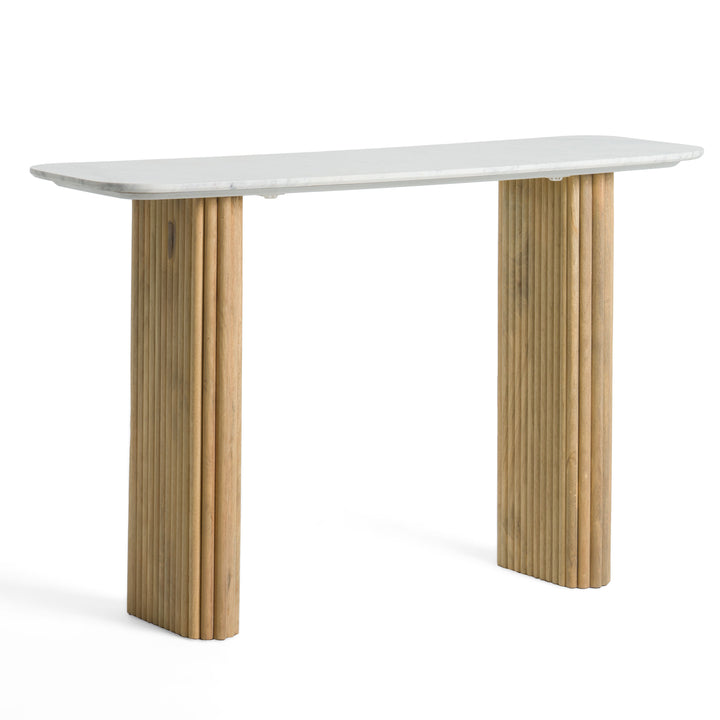 Cambridge White Marble &amp; Mango Console Table