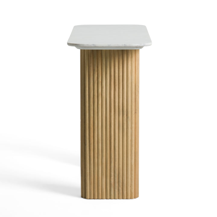 Cambridge White Marble &amp; Mango Console Table