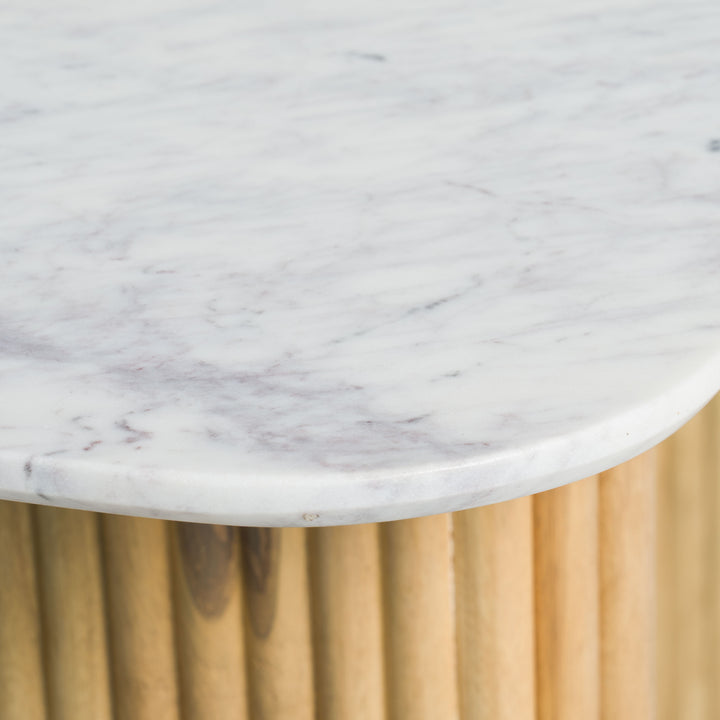 Cambridge White Marble &amp; Mango Console Table