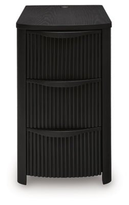 Camdill Chairside End Table - Black Chair Side Table modern furniture Contempo Furniture