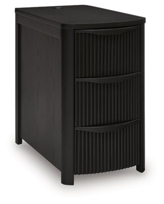 Camdill Chairside End Table - Black Chair Side Table modern furniture Contempo Furniture