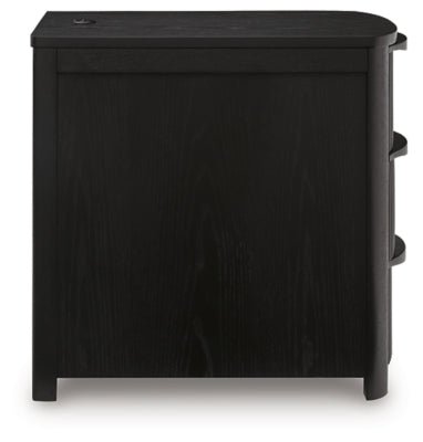 Camdill Chairside End Table - Black Chair Side Table modern furniture Contempo Furniture