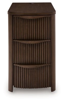 Camdill Chairside End Table - Dark Brown Chair Side Table modern furniture Contempo Furniture