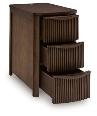Camdill Chairside End Table - Dark Brown Chair Side Table modern furniture Contempo Furniture