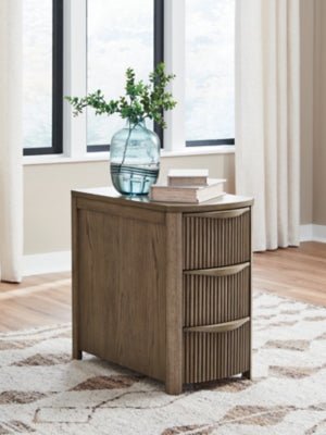 Camdill Chairside End Table - Light Brown Chair Side Table modern furniture Contempo Furniture